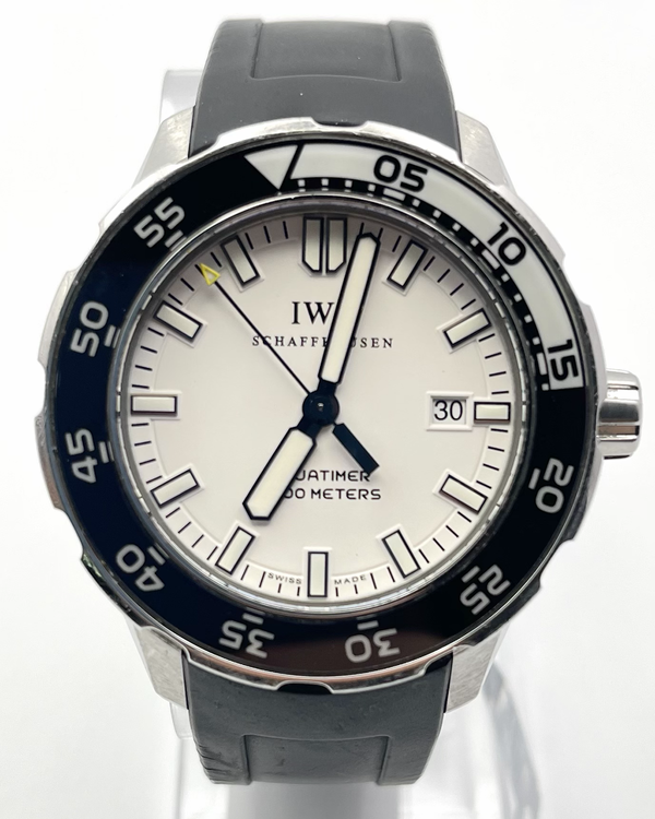 IWC Schaffhausen Aquatimer 44MM White Dial Rubber Strap (IW356805)