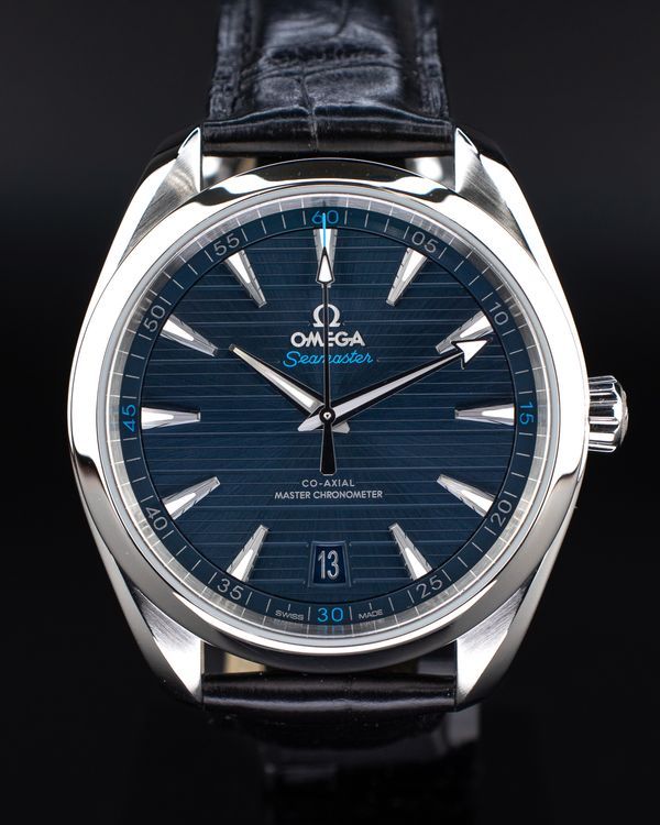 2020 Omega Seamaster Aqua Terra 41 MM Blue Dial Leather Strap (220.13.41.21.03.001)