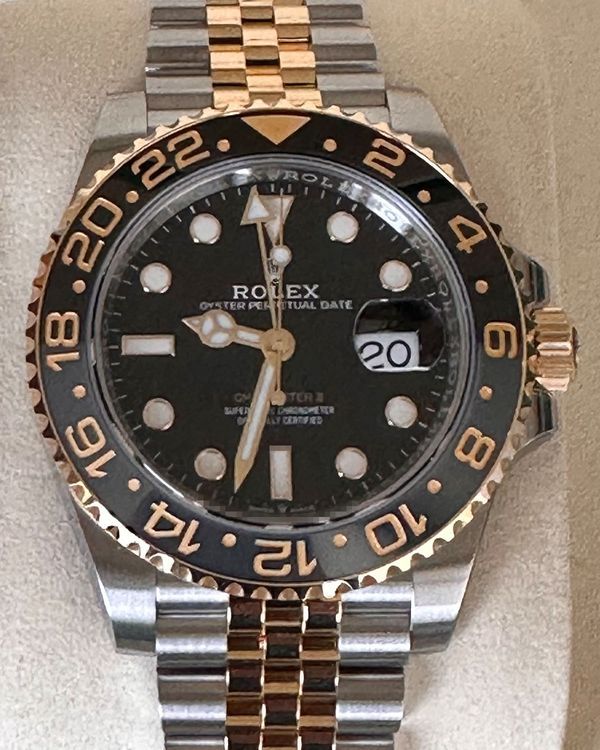 2026 Rolex GMT-Master II "Bumblebee" 40MM Black Dial Two-Tone Jubilee Bracelet (126713GRNR)