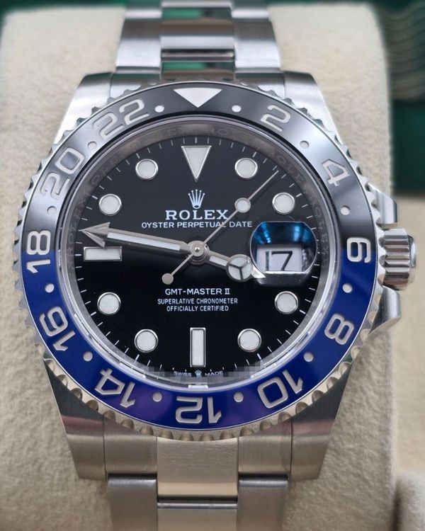 2022 Rolex GMT-Master II "Batman" 40MM Black Dial Oyster Bracelet (126710BLNR)