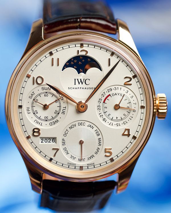 2018 IWC Schaffhausen IWC Portugieser Perpetual Calendar 44.2MM Silver Dial Leather Strap (IW503302)