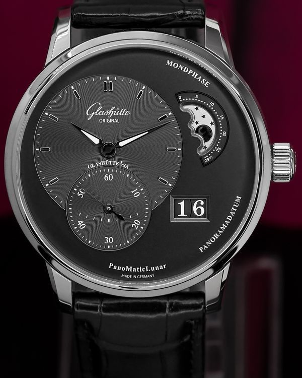 2026 Glashütte Original PanoMaticLunar 40MM Grey Dial Leather Strap (1-90-02-43-32-62)