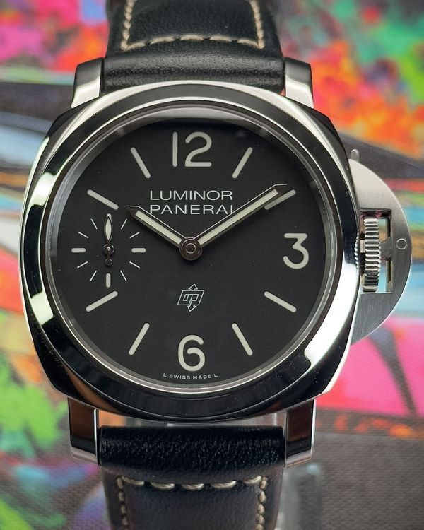 2022 Panerai Luminor Base Logo 44MM Black Dial Leather Strap (PAM01084)
