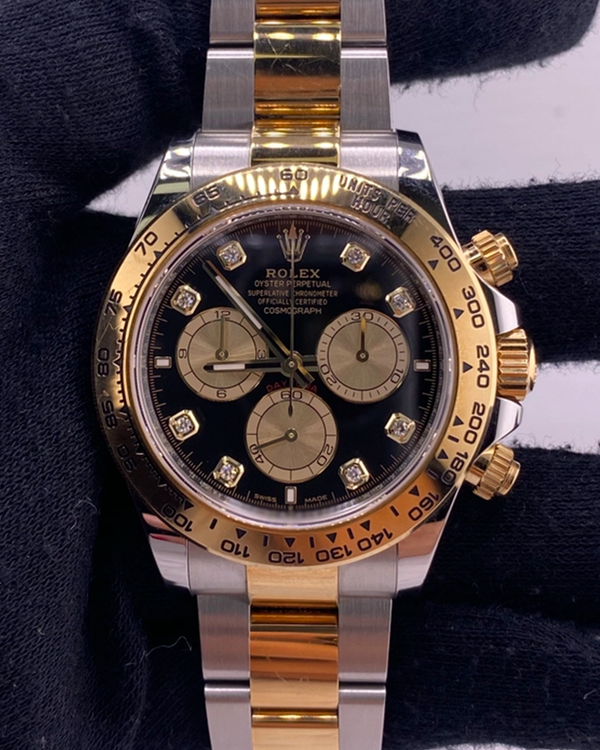 2025 Rolex Cosmograph Daytona 40MM Black & Gold Dial Two-Tone Oyster Bracelet (126503)