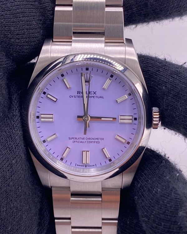 2025 Rolex Oyster Perpetual 36MM Lavender Dial Steel Bracelet (126000)