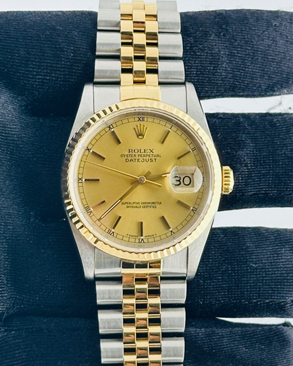 1993 Rolex Datejust 36MM Champagne Dial Two-Tone Jubilee Bracelet (16233)