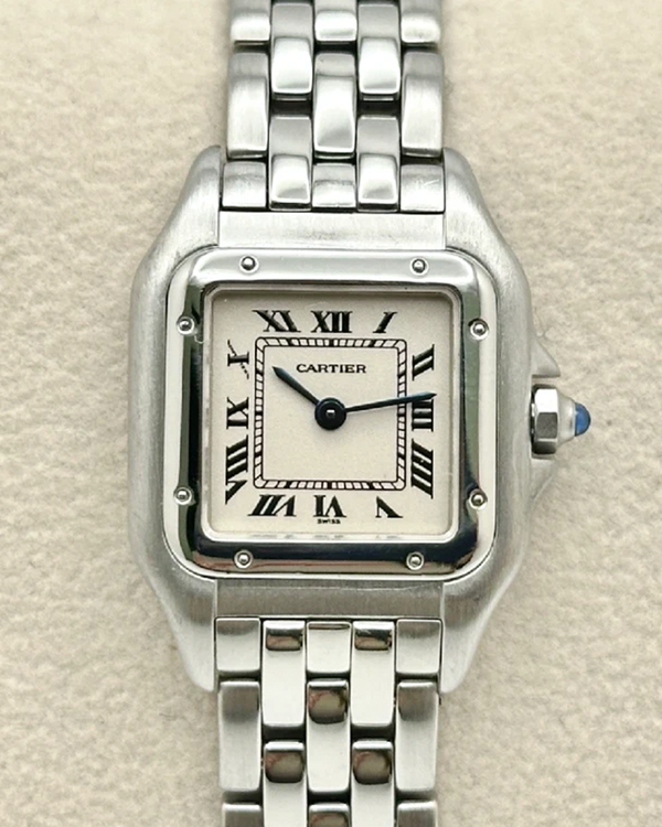 Cartier Panthère De Cartier 22MM Quartz White Dial Steel Bracelet (W25033P5)