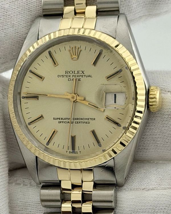 Rolex Oyster Perpetual 34MM Champagne Dial Two-Tone Jubilee Bracelet (1500)