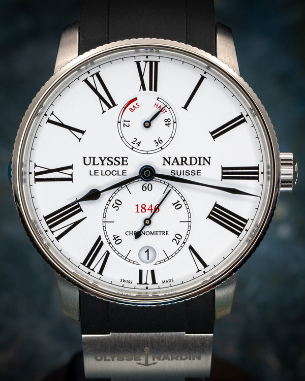 2025 Ulysse Nardin Marine Torpilleur 42MM White Dial Rubber Strap (1183-310/40)
