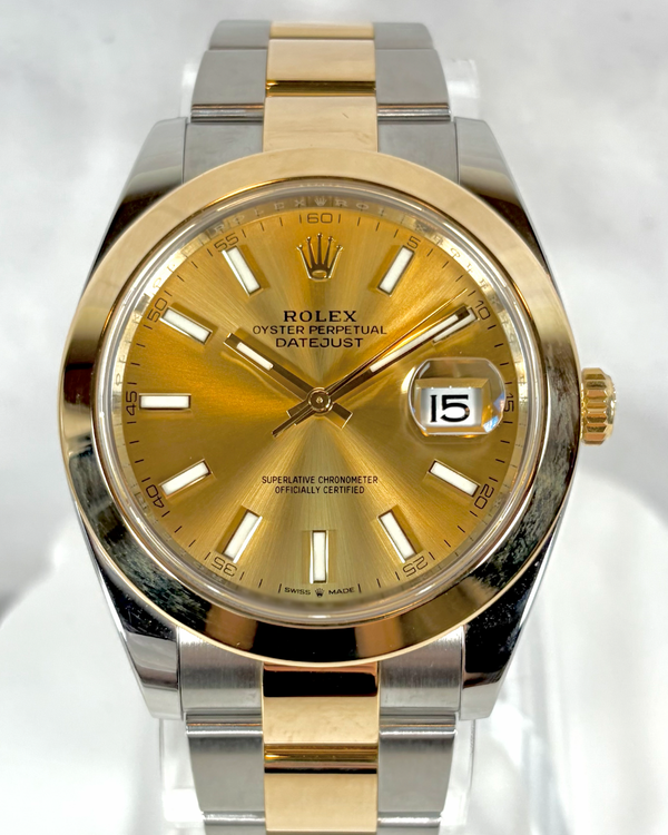 2023 Rolex Datejust 41MM Champagne Dial Two-Tone Oyster Bracelet (126303)