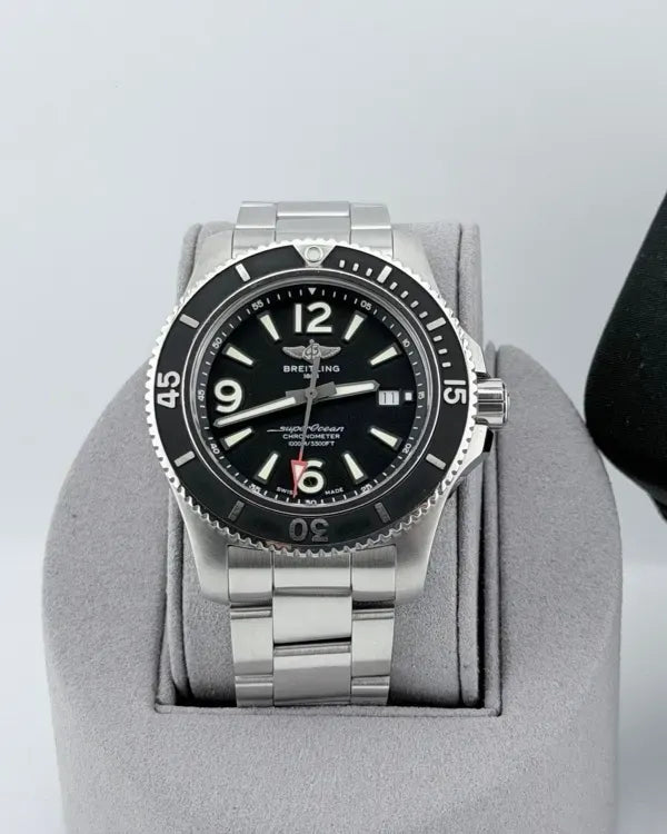 Breitling Superocean 44MM Black Dial Steel Bracelet (A17367)