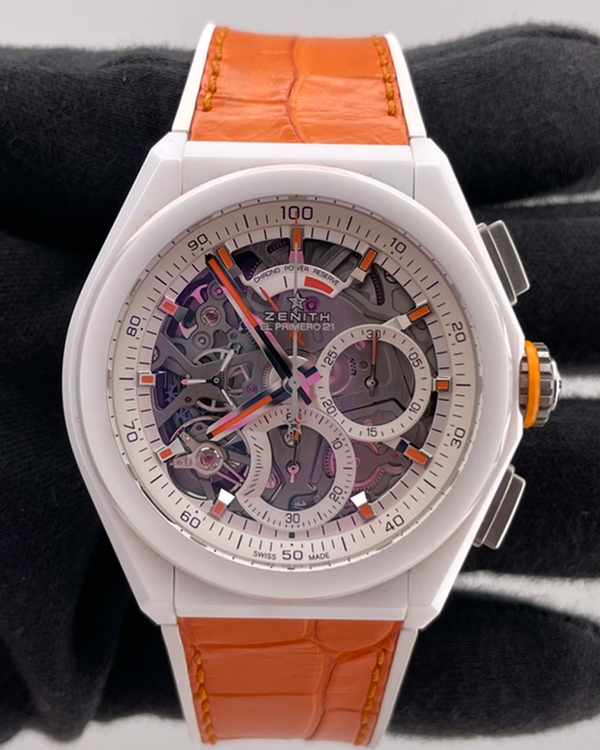 Zenith Defy El Primero 21 Swizz Beatz L.E. 44MM Skeleton Dial Leather Strap (49.9003.9004)
