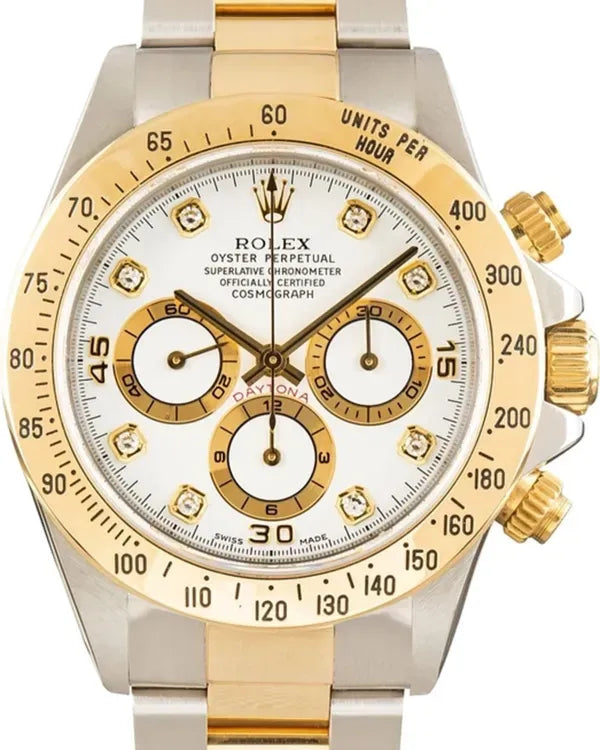 1998 Rolex Cosmograph Daytona 40MM White Dial Two-Tone Oyster Bracelet (16523)