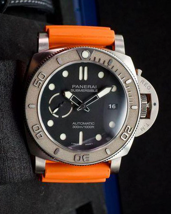 2020 Panerai Submersible "Mike Horn" 47MM Black Dial Rubber Strap (PAM00984)