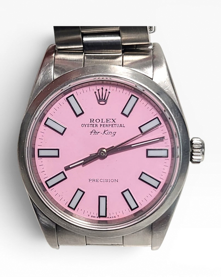1993 Rolex Air-King 34MM Aftermarket Pink Dial Oyster Bracelet (14000)