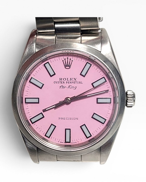 1993 Rolex Air-King 34MM Aftermarket Pink Dial Oyster Bracelet (14000)