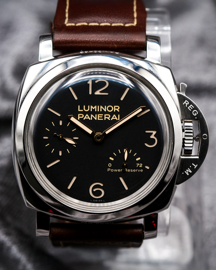2015 Panerai Luminor 1950 3 Days 47MM Black Dial Leather Strap (PAM00423)