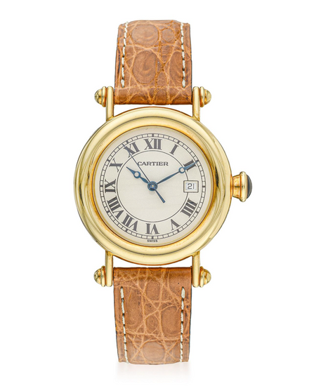 Cartier Diabolo 32MM Quartz White Dial Leather Strap (1420)