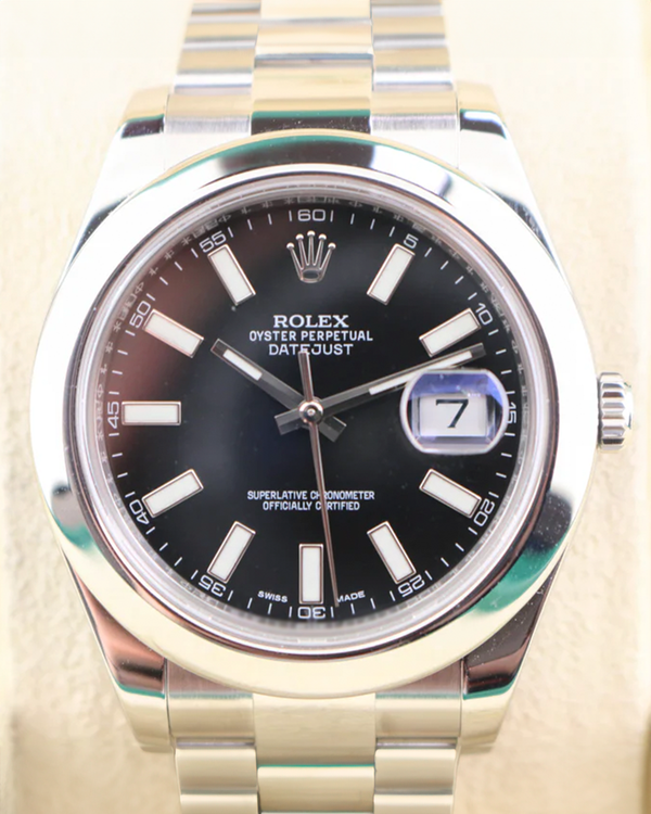 Rolex Datejust II 41MM Black Dial Oyster Bracelet (116300)