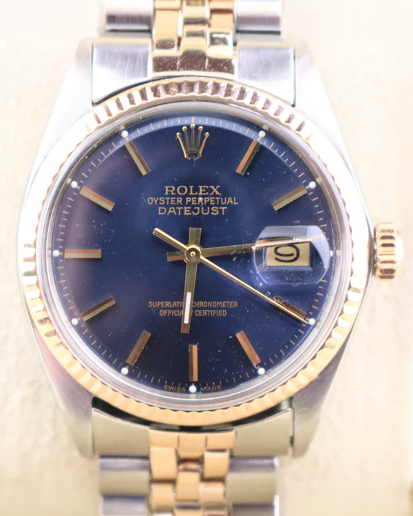 1973 Rolex Datejust 36MM Blue Dial Two-Tone Jubilee Bracelet (1601)