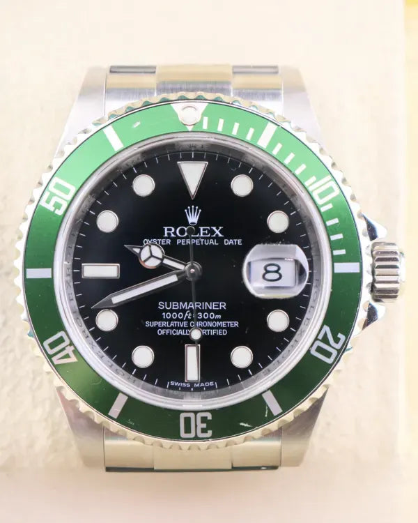 2009 Rolex Submariner Date "Kermit" 40MM Black Dial Oyster Bracelet (16610LV)