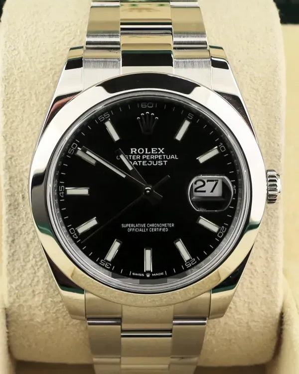 2024 Rolex Datejust 41MM Black Dial Oyster Bracelet (126300)