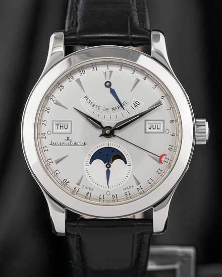 2007 Jaeger-LeCoultre Master Calendar 40MM Silver Dial Aftermarket Leather Strap (Q151842A)