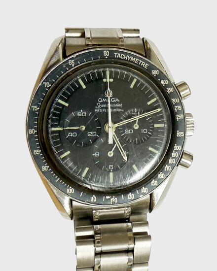 1970 Omega Speedmaster Professional Moonwatch No-NASA 42MM Black Dial Aftermarket Steel Bracelet (145.022-71)