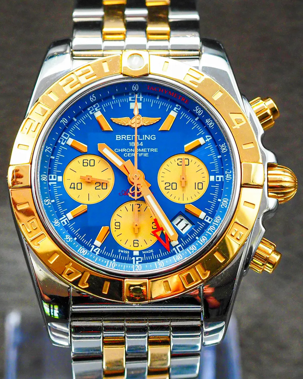 Breitling Chronomat GMT 44MM Blue Dial Two-Tone Bracelet (CB0420)