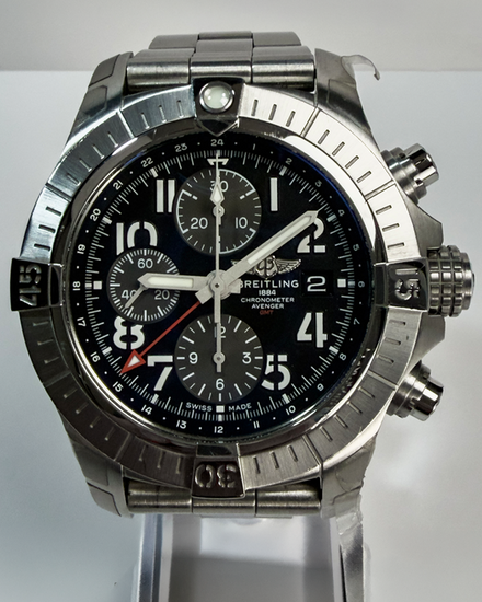 No Reserve - 2020 Breitling Avenger 45MM Black Dial Steel Bracelet (A24315)