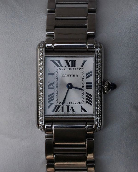 Cartier Tank Must 22MM Quartz Silver Dial Steel Bracelet (W4TA0016)