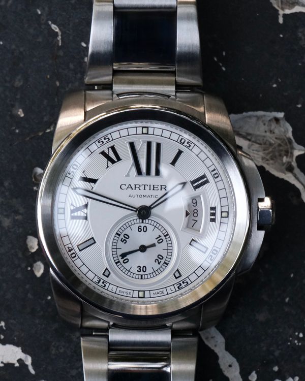 2019 Cartier Calibre de Cartier 42MM Silver Dial Steel Bracelet (W7100015)