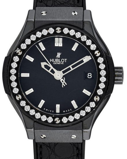 Hublot Classic Fusion 33MM Quartz Black Dial Leather Strap (581.CM.1171.LR.1104)