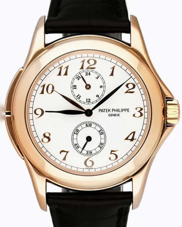 Patek Philippe Calatrava 37MM White Dial Leather Strap (5134R)