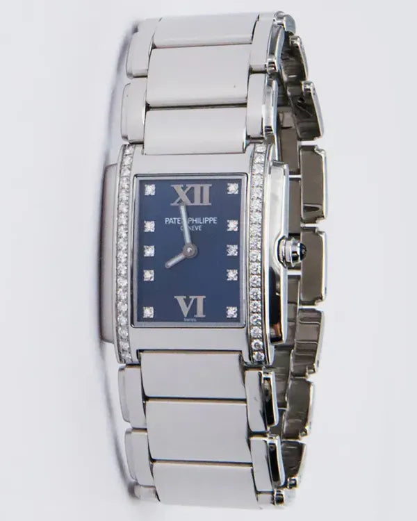 Patek Philippe Twenty-4 25MM Quartz Blu Dial Steel Bracelet (4910/10A-012)