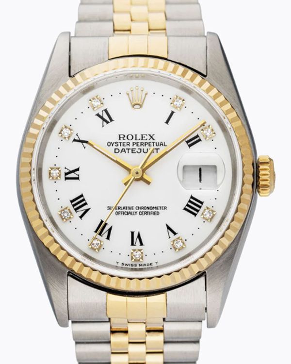 Rolex Datejust 36MM White Dial Two-Tone Jubilee Bracelet (16233)