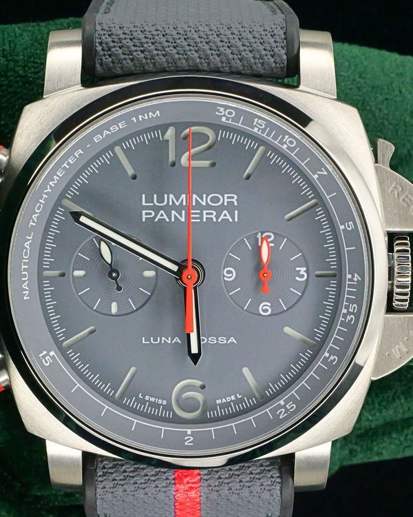 2025 Panerai Luminor Chrono Flyback Luna Rossa 44MM Grey Dial Rubber Strap (PAM01654)