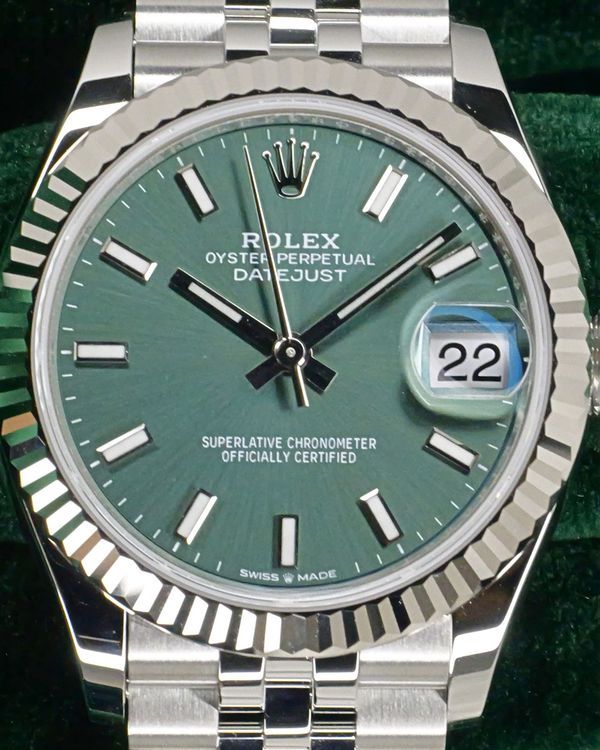 2026 Rolex Datejust 31MM Mint Green Dial Super Jubilee Bracelet (278274)