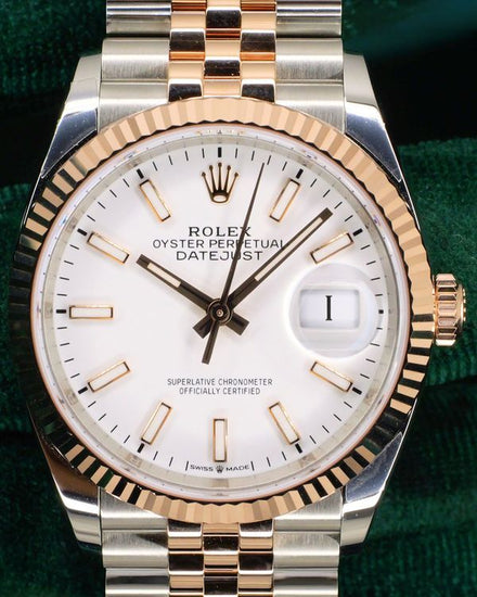 2026 Rolex Datejust 36MM White Dial Two-Tone Jubilee Bracelet (126231)
