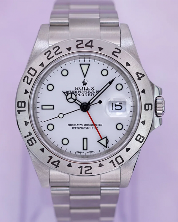 2003 Rolex Explorer II "Polar" 40MM White Dial Oyster Bracelet (16570)