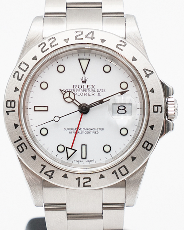 2000 Rolex Explorer II "Polar" 40MM White Dial Oyster Bracelet (16570)