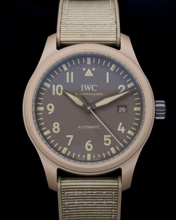 2025 IWC Pilot Chronograph Top Gun Mojave Desert 41MM Black Dial Rubber Strap (IW328106)