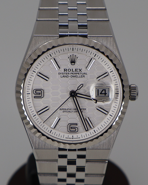 2026 Rolex Land-Dweller 36MM White Dial Flat Jubilee Bracelet (127234)