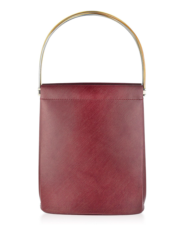 Cartier Panthère De Cartier Top Handle Bag 9.5 × 9.0 × 3.5 IN Leather Gold-Tone Hardware Gold-Tone Strap (Bag)