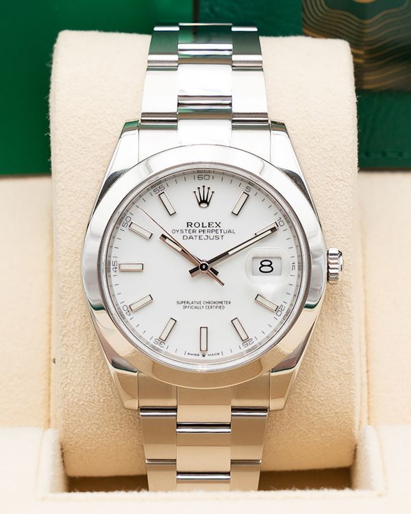 2024 Rolex Datejust 41MM White Dial Oyster Bracelet (126300)