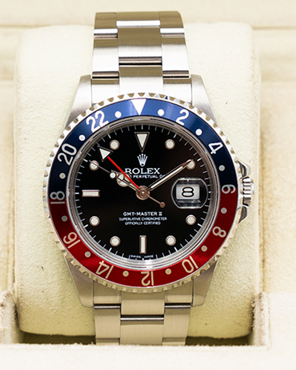 2007 Rolex GMT-Master II "Pepsi" 40MM Black Dial Oyster Bracelet (16710)