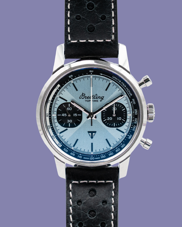 Breitling Top Time X "Triumph" 41MM Ice Blue Dial Leather Strap (A23311121C1X1)