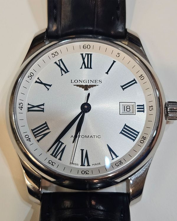 No Reserve - 2024 Longines Master Collection 40MM Silver Dial Leather Strap (L2.793.4.79.2)