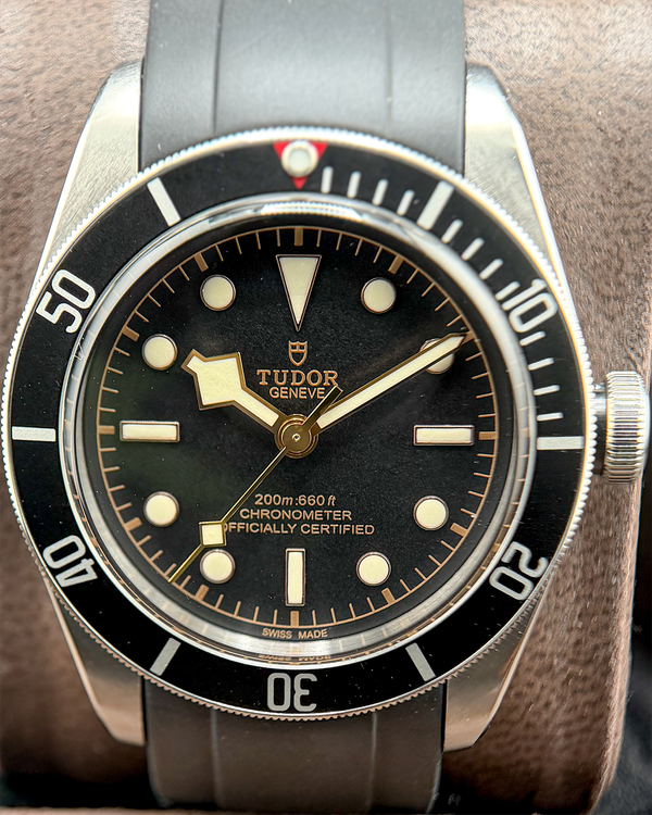 No Reserve - Tudor Black Bay Heritage 41MM Black Dial Aftermarket Rubber Strap (79230N)