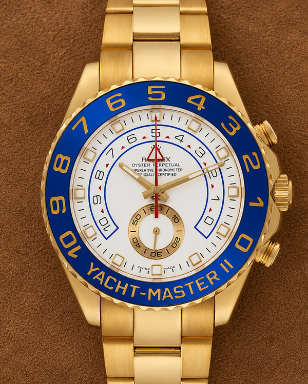 Rolex Yacht-Master 44MM White Dial Yellow Gold Oyster Bracelet (116688)